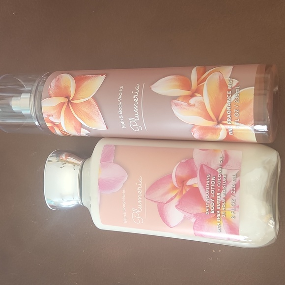 Bath & Body Works Bath & Body Nwt Bundle Of Plumeria Lotion And